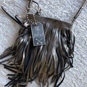 🍁Sale⚡️Twig & Arrow metallic fringe crossbody
